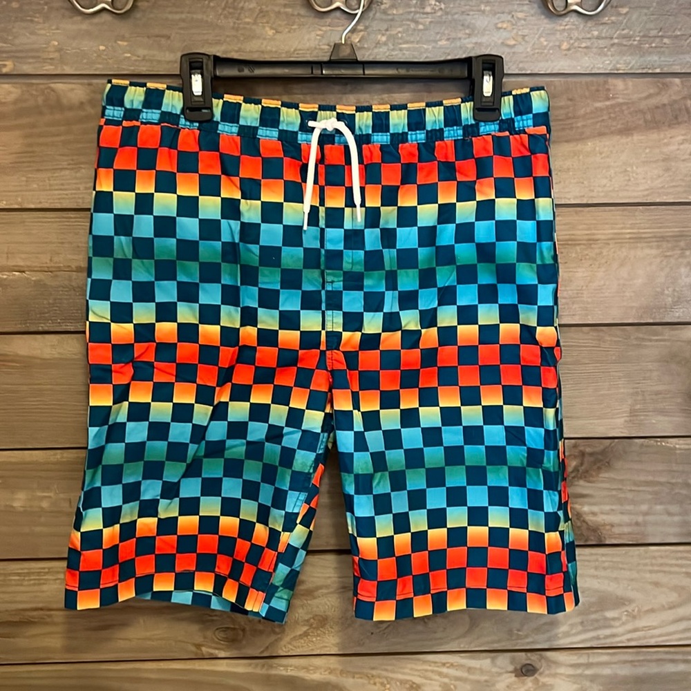 Boys Lands End swim trunks